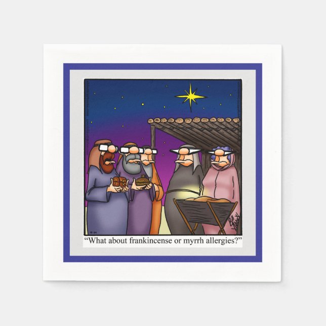 Serviette En Papier Naples de Noël Hilarious Humour Party (Devant)