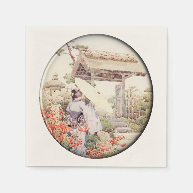 Serviette En Papier Naples de style japonais (Devant)