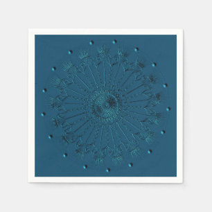 Serviette En Papier Naples décoratives turquoises