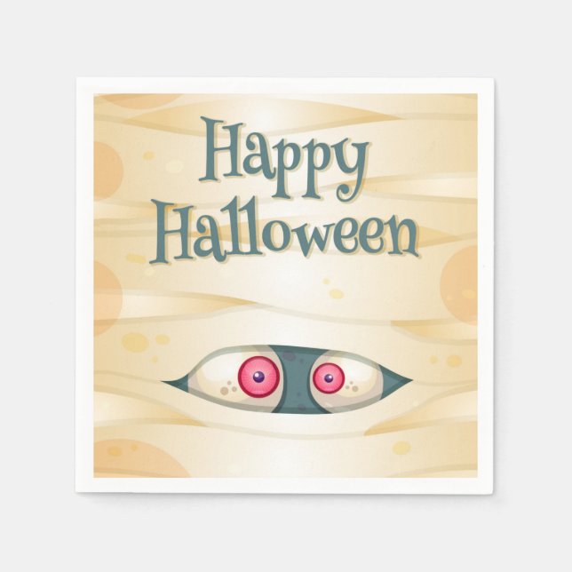 Serviette En Papier Naples d'Halloween (Devant)