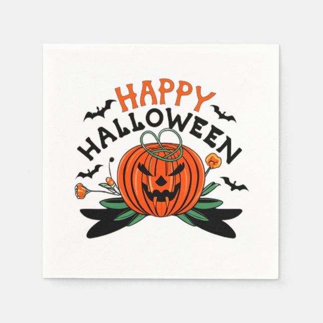 Serviette En Papier Naples d'Halloween (Devant)