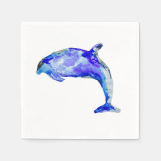 Serviette En Papier Naples Dolphin Bleu