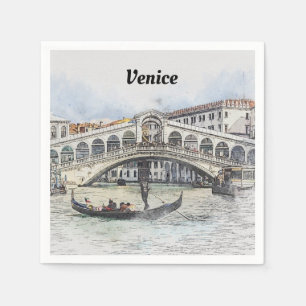 Serviette En Papier Naples du Venice Italy Party