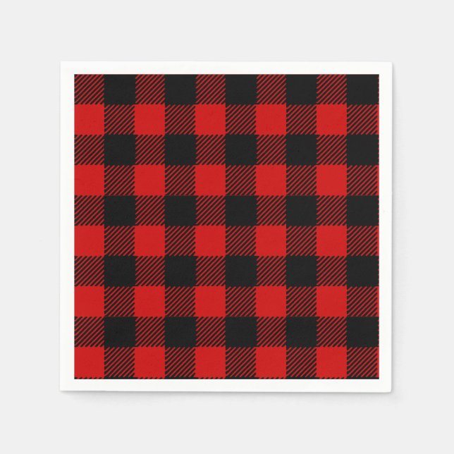 Serviette En Papier Naples en carton rouge Buffalo (Devant)