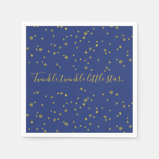 Serviette En Papier Naples en papier Baby shower Twinkle Little Star (Devant)