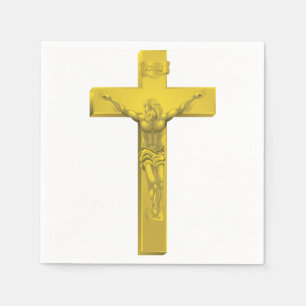 Serviette En Papier Naples en papier Crucifix