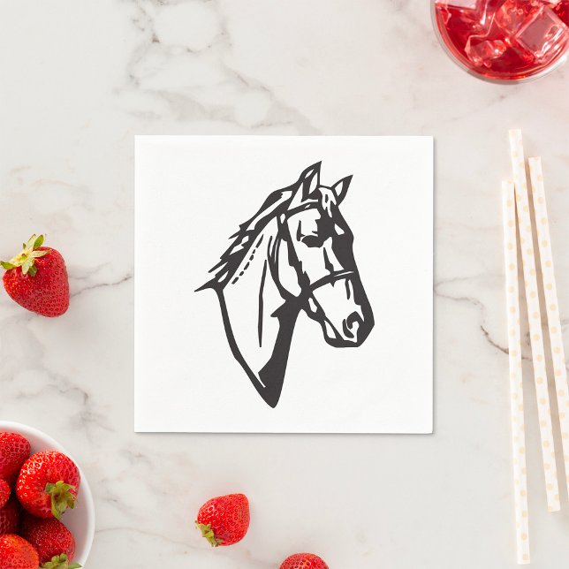 Serviette En Papier Naples en papier de dessin de cheval (Créateur téléchargé)