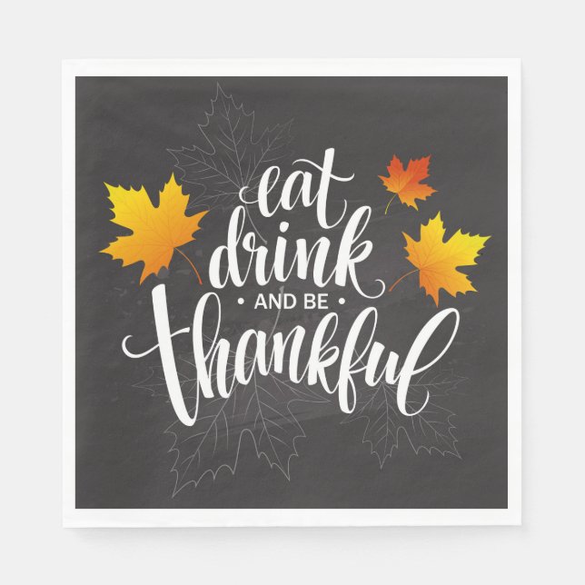 Serviette En Papier Naples en papier de Noël de Thanksgiving (Devant)