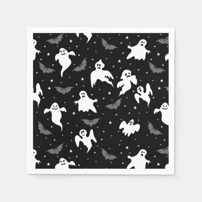Serviette En Papier Naples en papier d'Halloween (Devant)