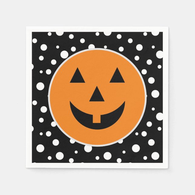Serviette En Papier Naples en papier d'Halloween (Devant)
