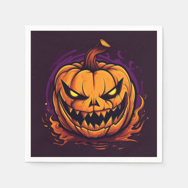Serviette En Papier Naples en papier d'Halloween (Devant)