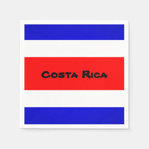 Serviette En Papier Naples en papier drapeau du Costa Rica