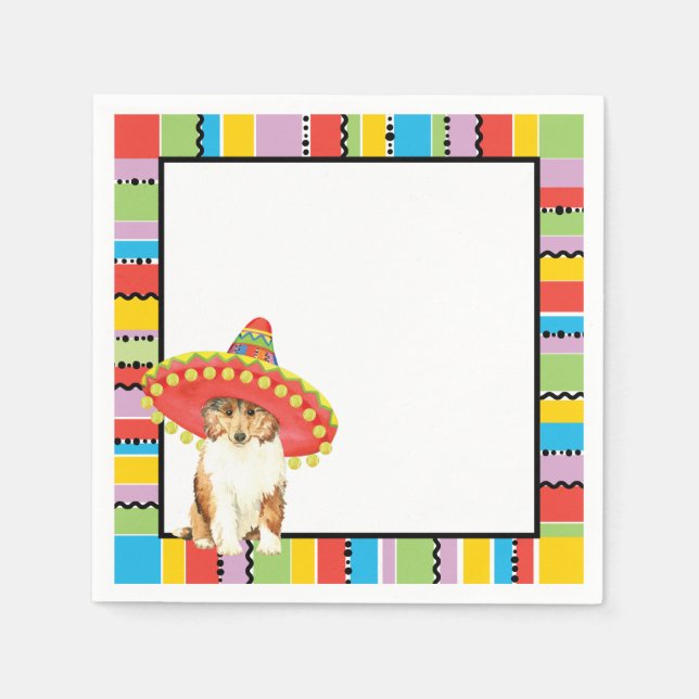 Serviette En Papier Naples en papier Fiesta Collie (Devant)