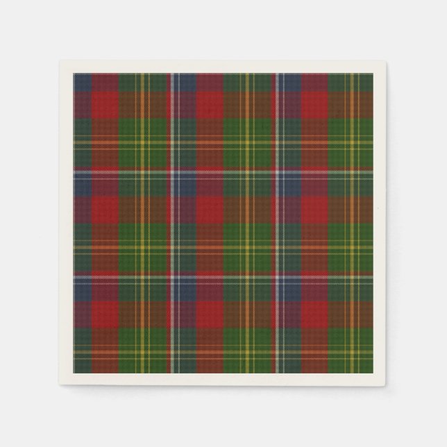 Serviette En Papier Naples en Papier Plaid Forrester Tartan (Devant)