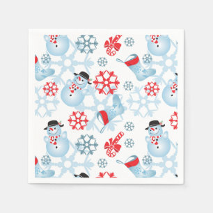 Serviette En Papier Naples en papier Snowman