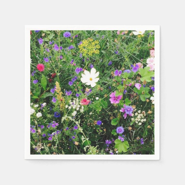 Serviette En Papier Naples florales (Devant)