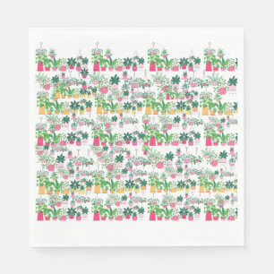 Serviette En Papier Naples florales de printemps