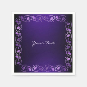 Serviette En Papier Naples florales violettes