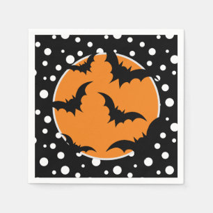 Serviette En Papier Naples Halloween Bats Papier