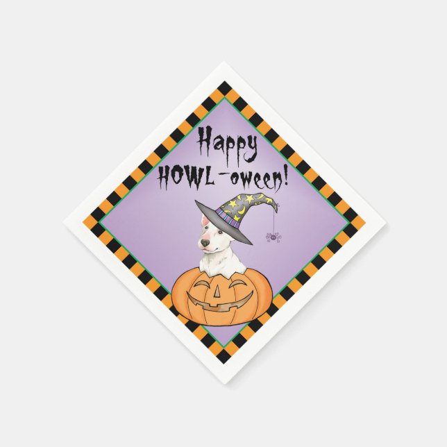 Serviette En Papier Naples Halloween Bull Terrier (Coin)