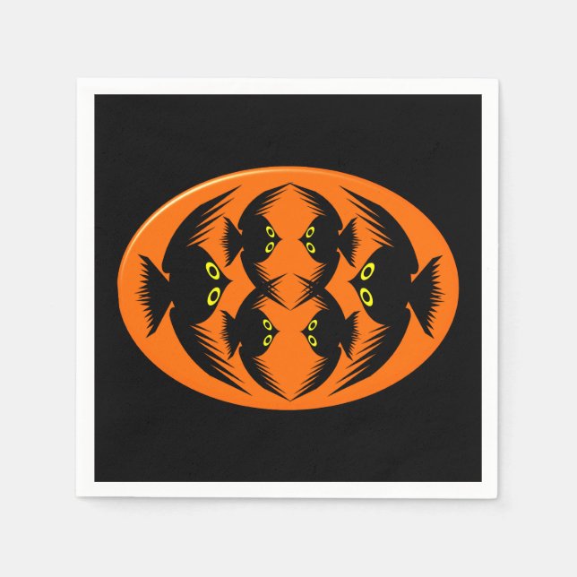 Serviette En Papier Naples Halloween Crows Papier (Devant)