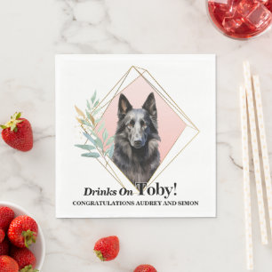 Serviette En Papier Naples Mariages Belges Sheepdog Avec Chiens Photo