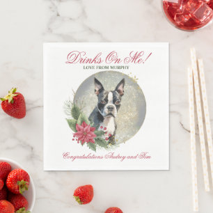 Serviette En Papier Naples Mariages Boston Terrier Avec Chiens Photo