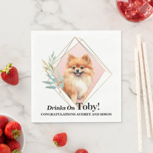 Serviette En Papier Naples Mariages Poméraniennes Avec Chiens Photo
