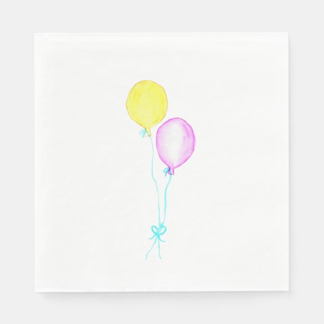 Serviette En Papier Naples Pastel Balloons (Devant)