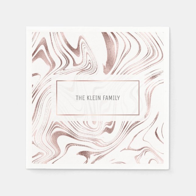 Serviette En Papier Naples personnalisées en marbre (Devant)