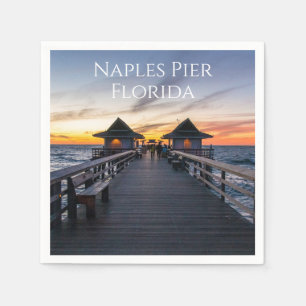 Serviette En Papier Naples Pier Florida Ocean Beach