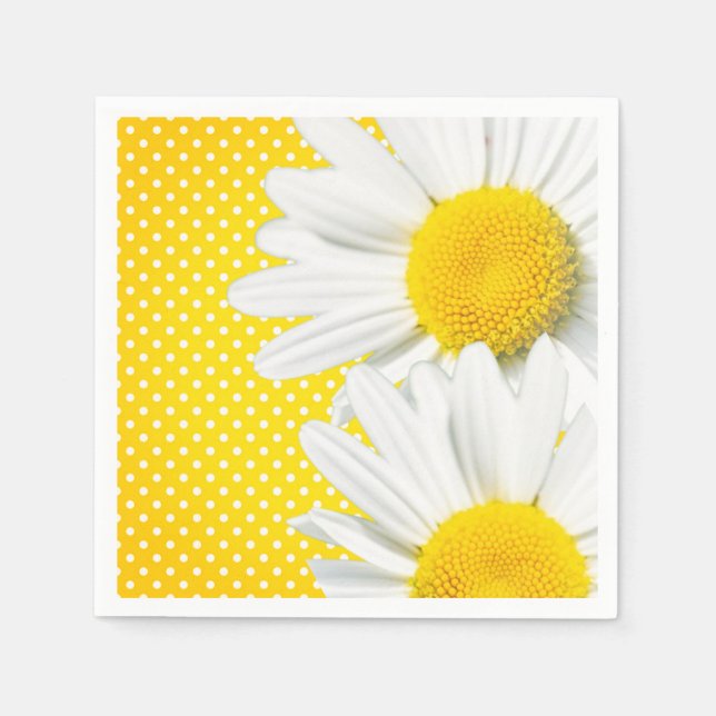 Serviette En Papier Naples Polka Dot Jaune (Devant)