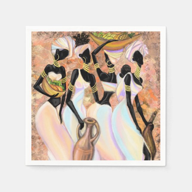 Serviette En Papier Naples pour femmes africaines (Devant)