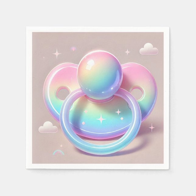 Serviette En Papier Naples Rainbow Pacifier (Devant)