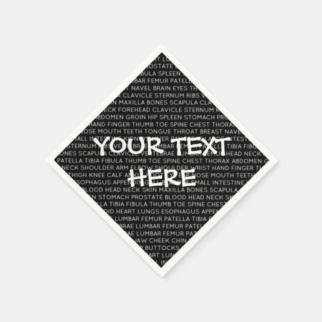 Serviette En Papier Naples Terminologie Médicale personnalisée (Coin)