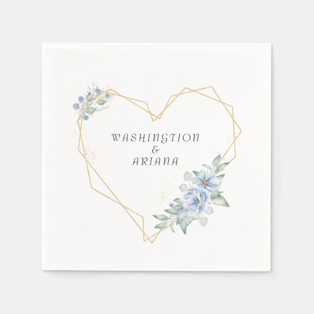Serviette En Papier Naples vintage Mariage Floral (Devant)