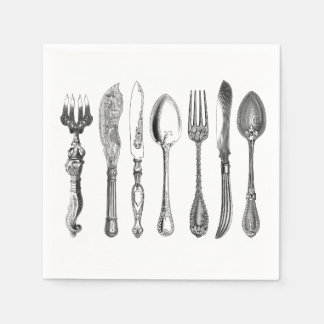 Serviette En Papier Naples vintages en argent