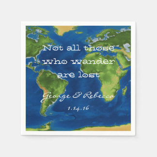 Serviette En Papier Naples World Travel Party