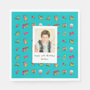 Serviette En Papier Napoléon Iconique 90's 40th Birthday avec photo