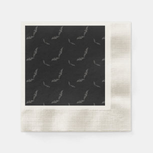 Serviette En Papier Napoléon noir Halloween/chauve-souris