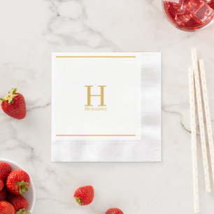Serviette En Papier Napoléon personnalisé Monogramme