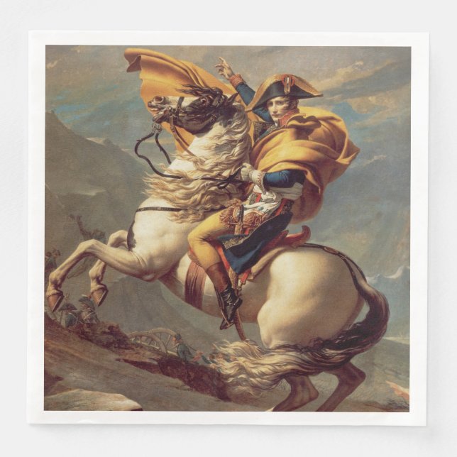 Serviette En Papier Napoléon vintage Traversant les Alpes (Devant)