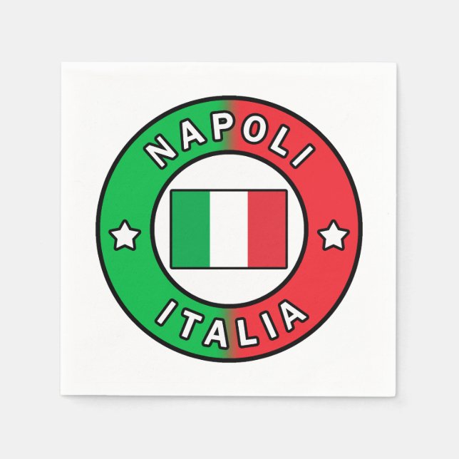 Serviette En Papier Napoli Italia (Devant)