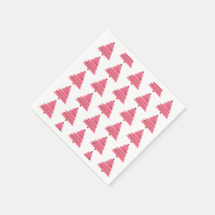 Serviette En Papier Nappe d'Arbre de Noël Rose