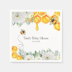 Serviette En Papier Nappe de douche pour bébé Abeille à miel en nid d'