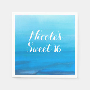 Serviette En Papier Nappeaux personnalisés. Beach tropical de mariage 