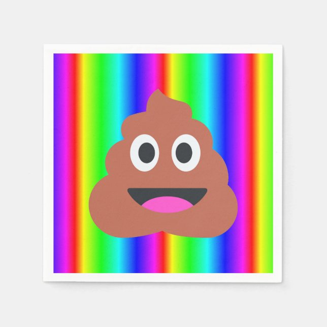 Serviette En Papier napperons emoji arc-en-ciel (Devant)