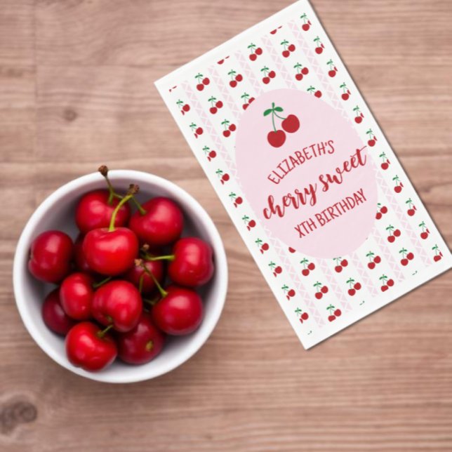 Serviette En Papier Nappes d'anniversaire Cherry Sweet (Créateur téléchargé)
