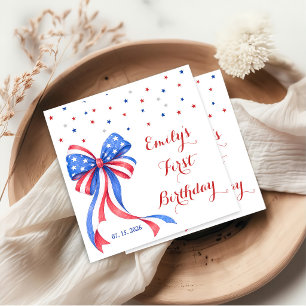 Serviette En Papier Nappes de fête de naissance sur le thème du 4 juil