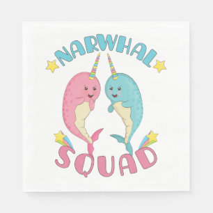 Serviette En Papier Narwhal Squad